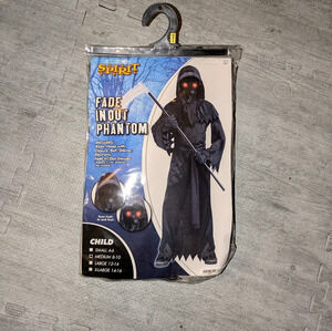 Kids Fade In Out Phantom Costume Size M (8-10) EUC